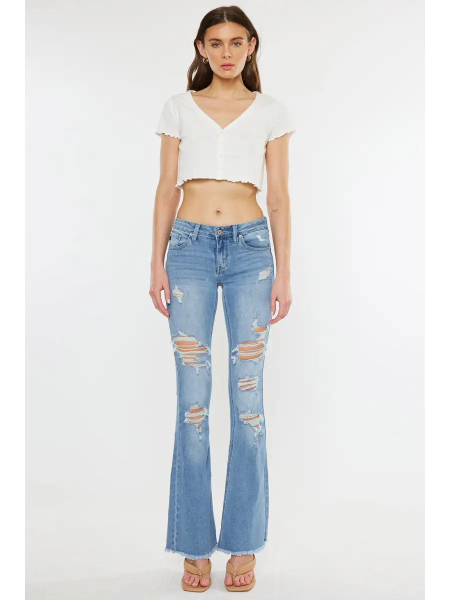 KanCan Tara Mid Rise Flare Jeans