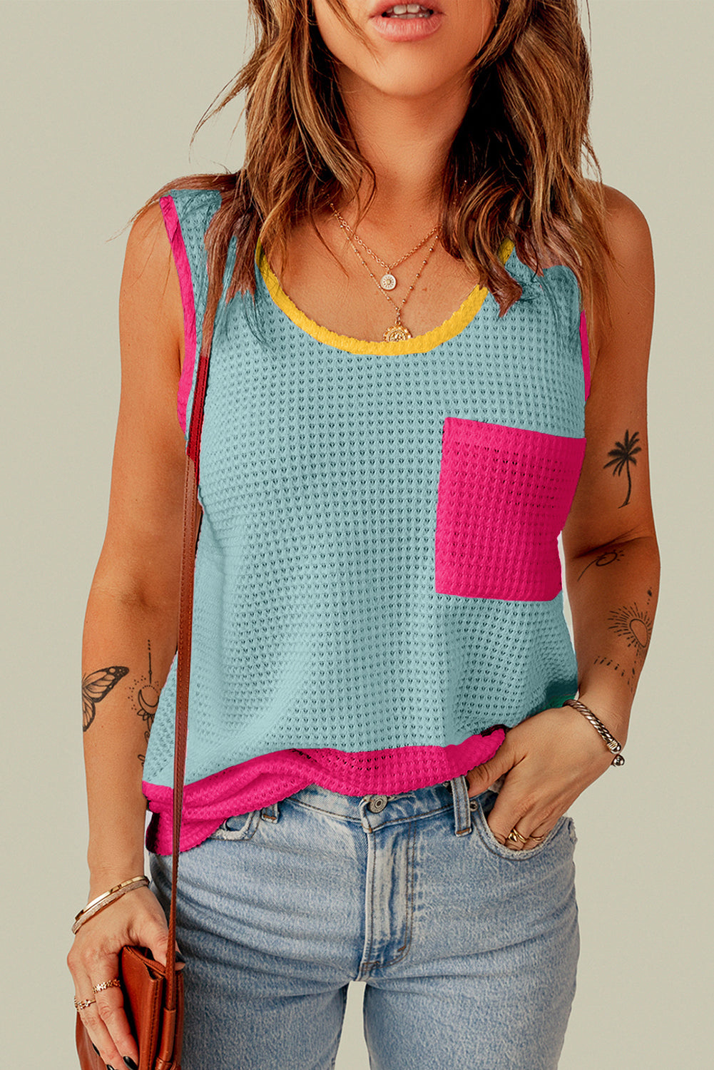 Colorblock Pocket Tank