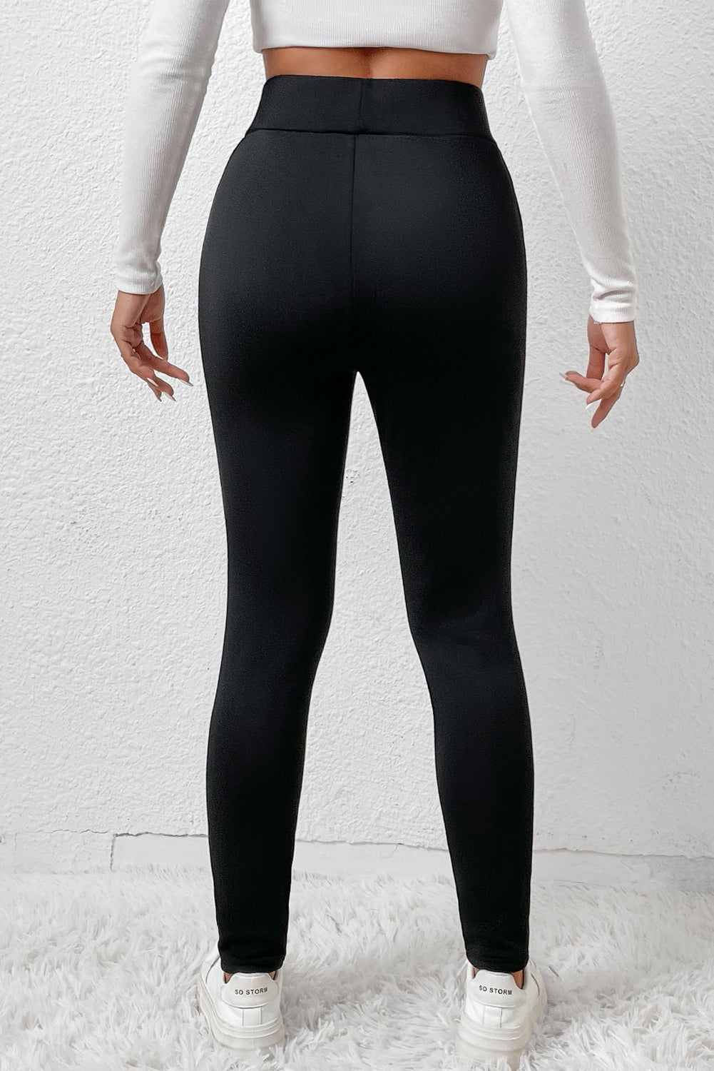 Black Fleece Lined Leggings