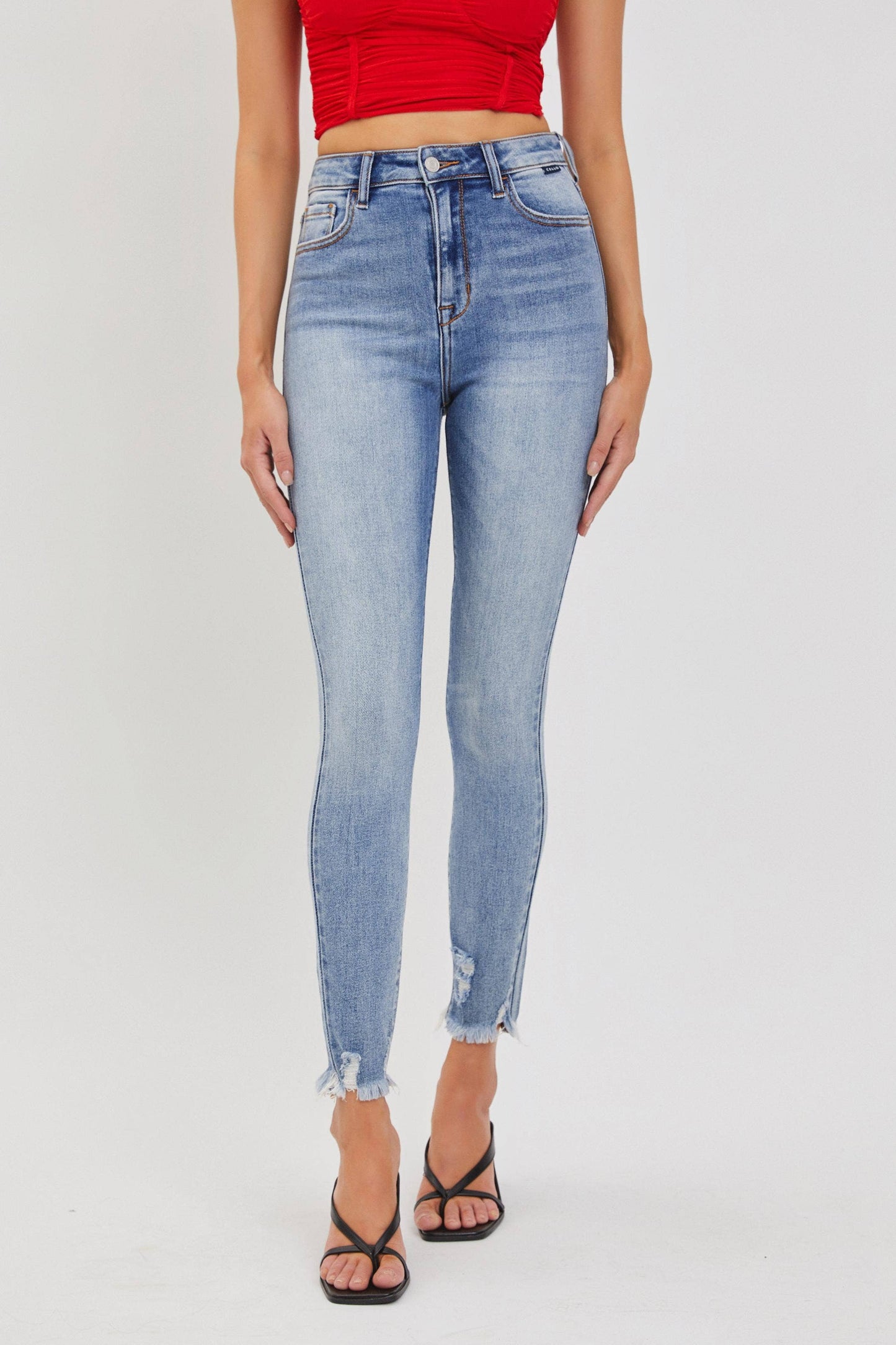 Cello Ankle Skinny with Frayed Hem