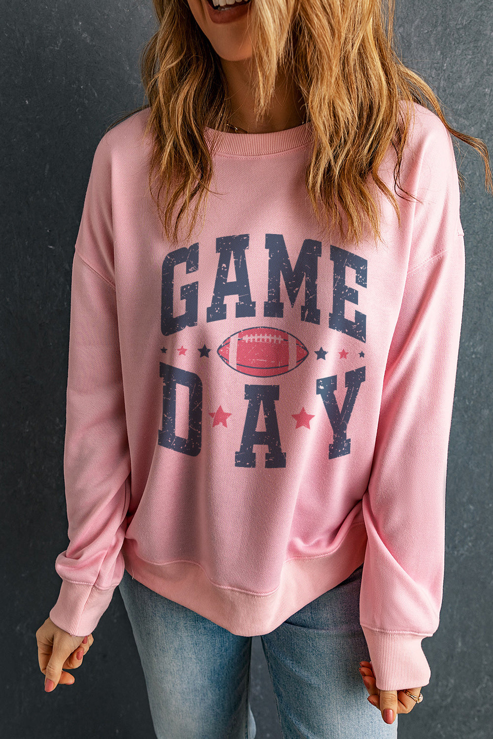 Pink "Game Day" Graphic Sweatshirt