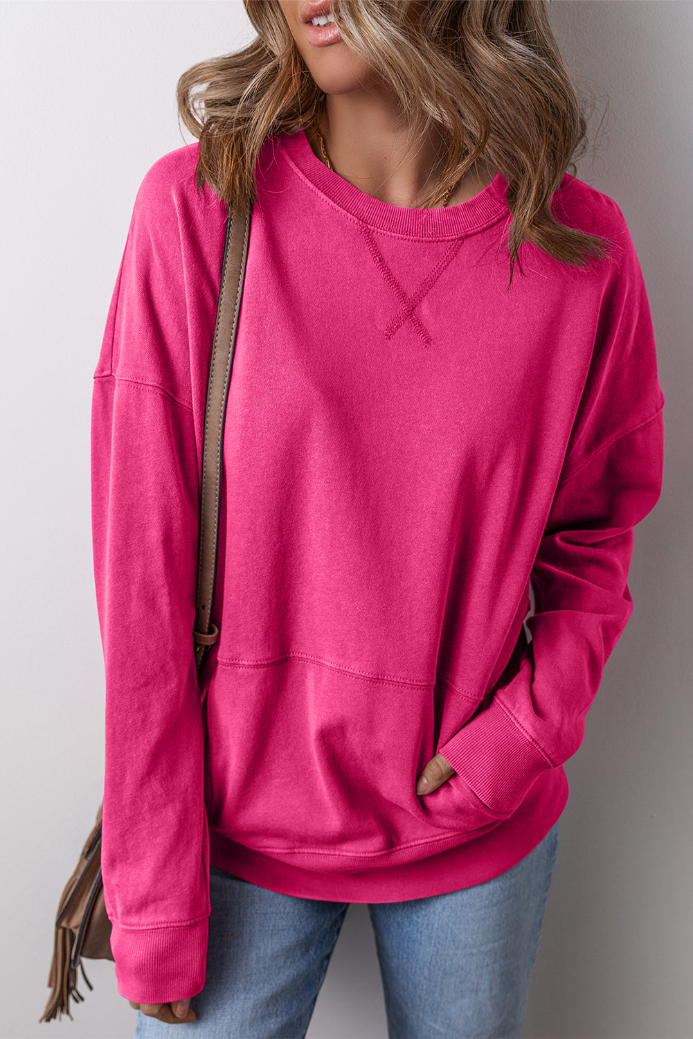 Crisscross Stitch Sweatshirt