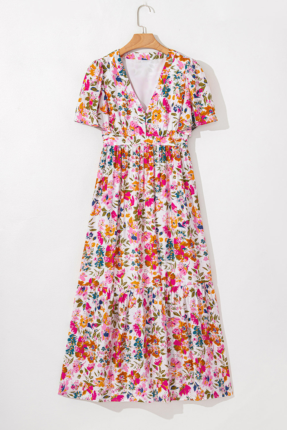 Floral Bouquet High Waist Maxi Dress