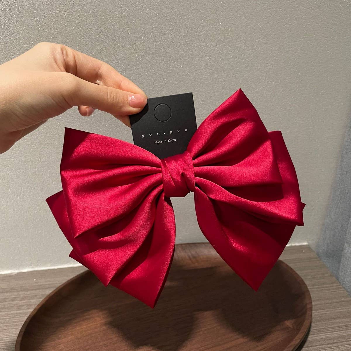 Satin Black Bow