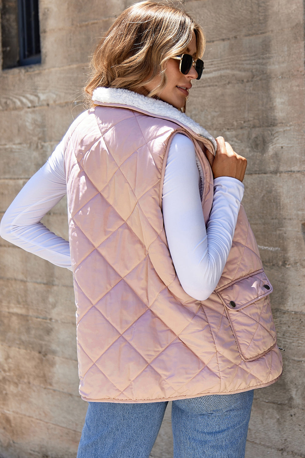 Pink Quilted Vest