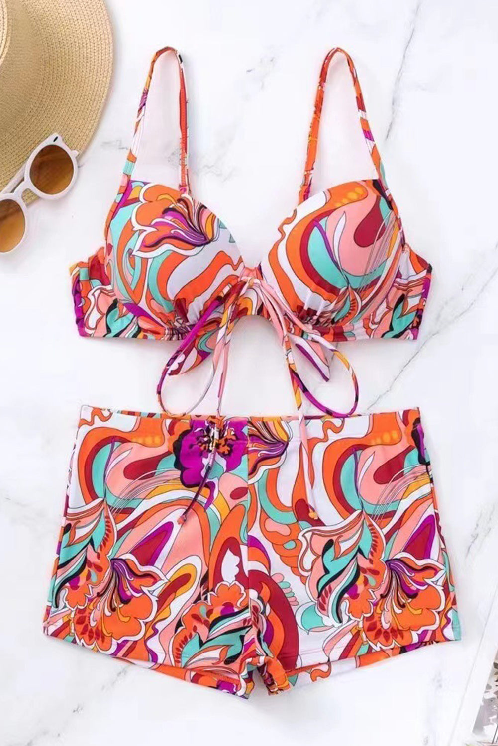 Groovy Floral Print Bikini