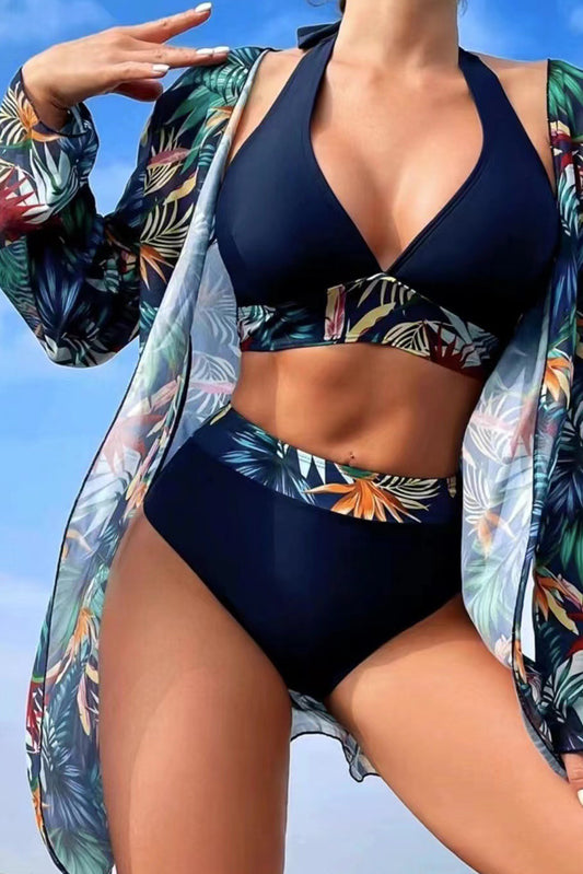 Navy Three Piece Bikini