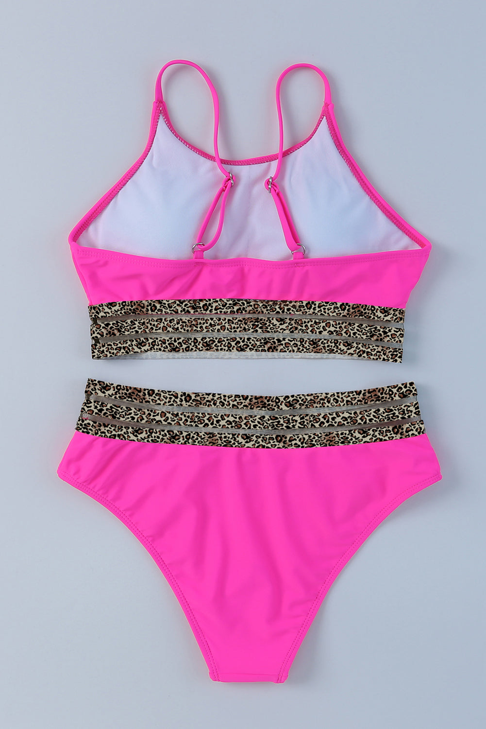 Hot Pink Leopard Banded Bikini